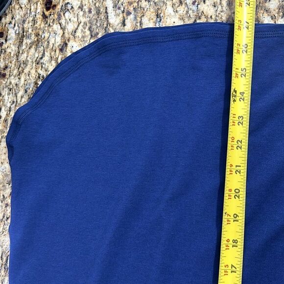 Zuda Cotton Blend 3/4 Dolman Sleeve Pullover Sweater In Dark Blue Size S - Picture 10 of 10